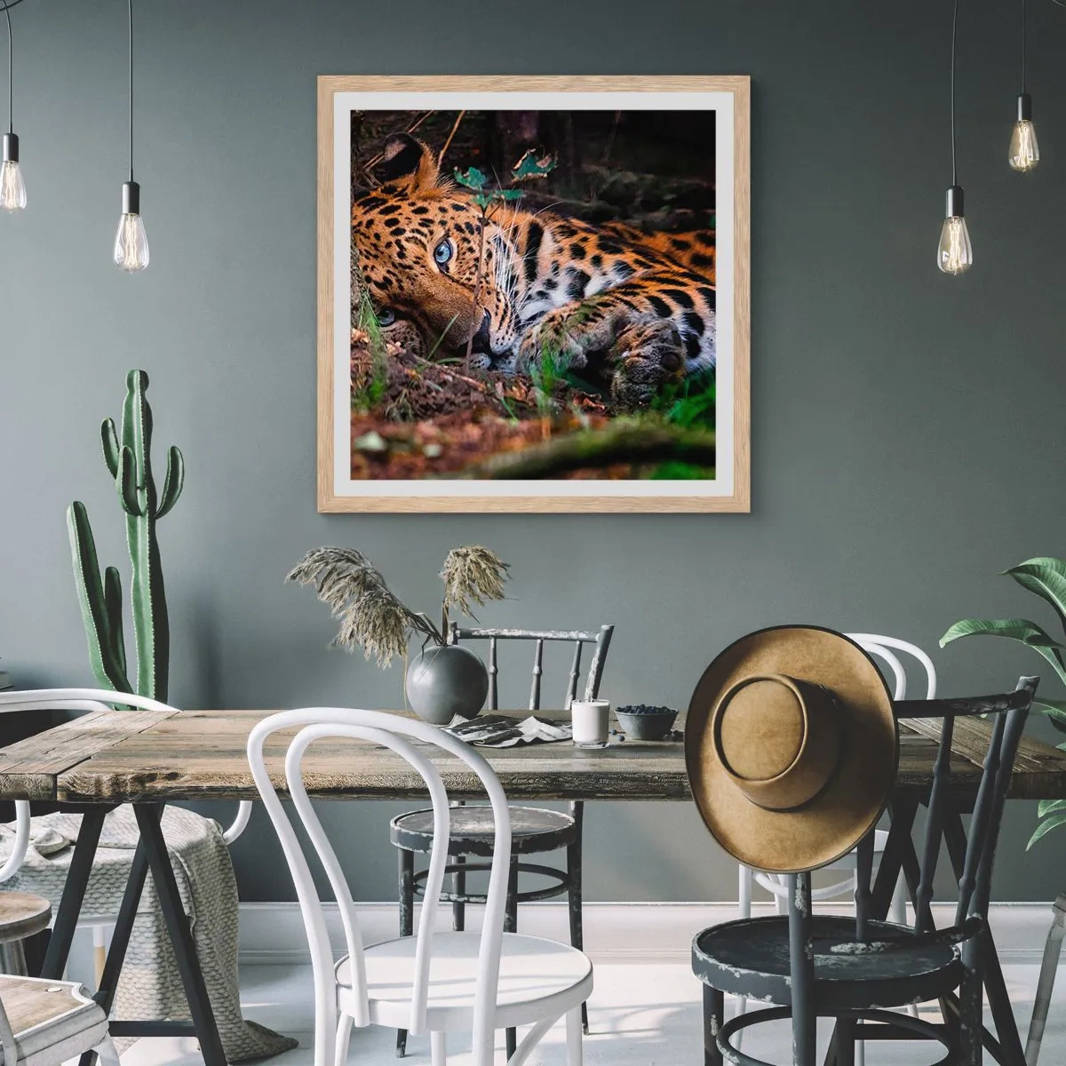 Een poster in een licht eiken lijst - Geloof me - 40x40 cm