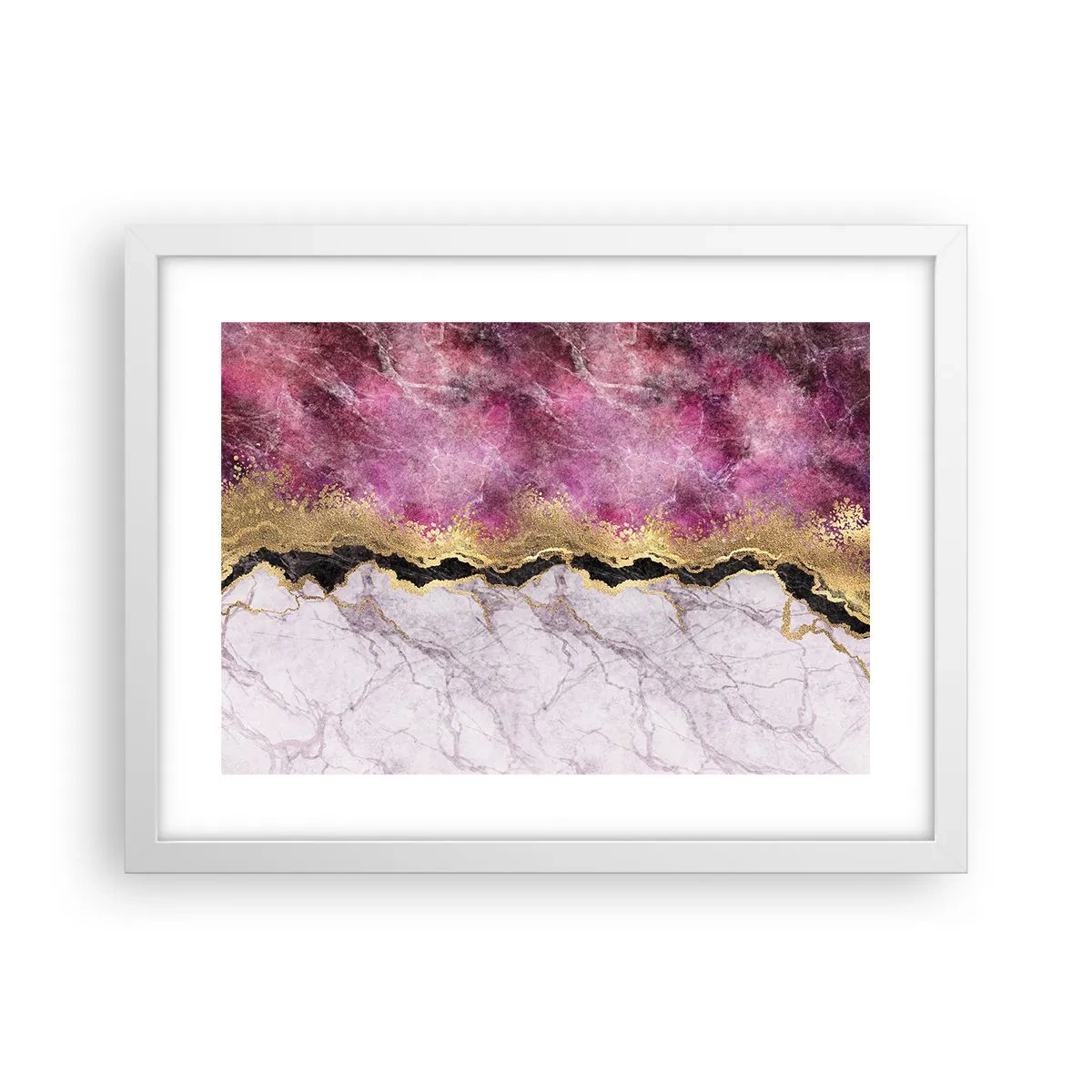 Poster in een witte lijst - Op de grens - 40x30 cm