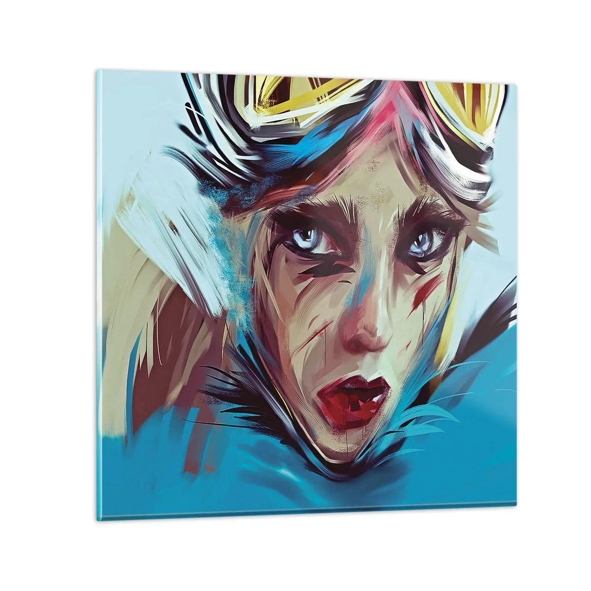 Schilderen op glas - Straatvechter - 40x40 cm