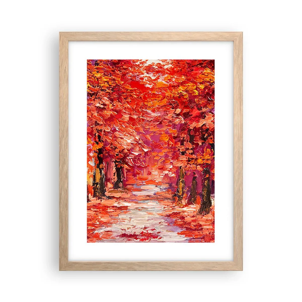 Een poster in een licht eiken lijst - Herfst impressie - 30x40 cm