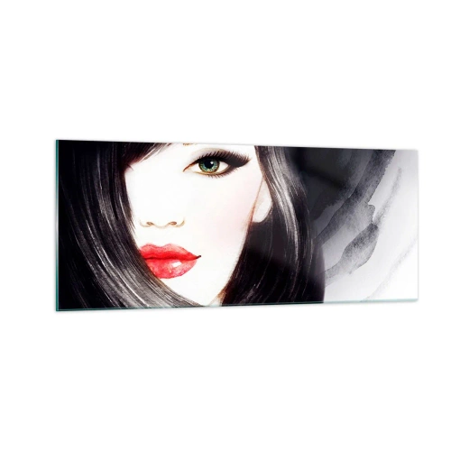 Schilderen op glas - Saffier look - 100x40 cm