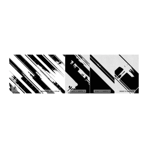 Fotobehang Monster Premium Sand - Een intense en dynamische compositie - Vector, Minimalisme, Modern - 100x30 cm