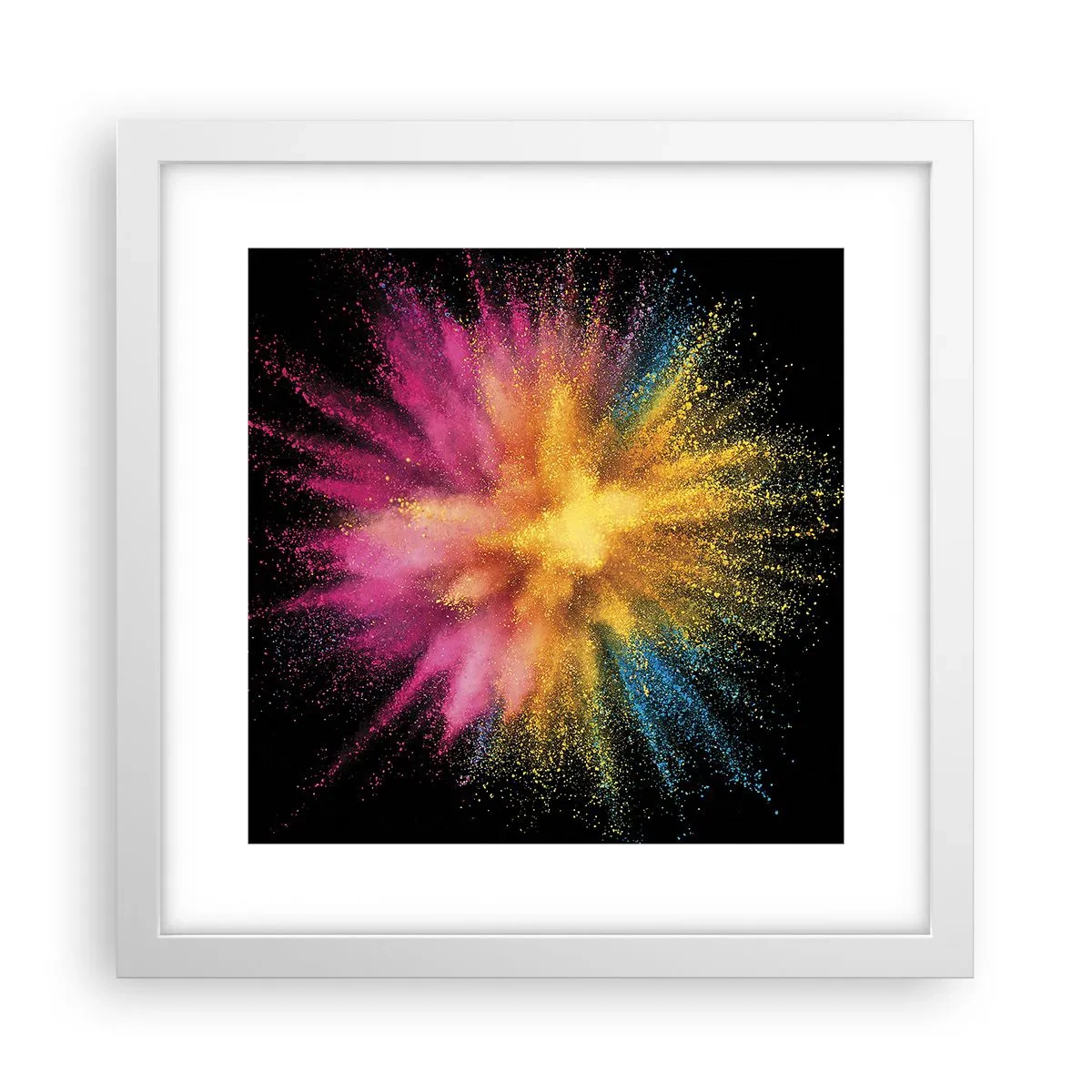 Poster in een witte lijst - De geboorte van kleuren - 30x30 cm