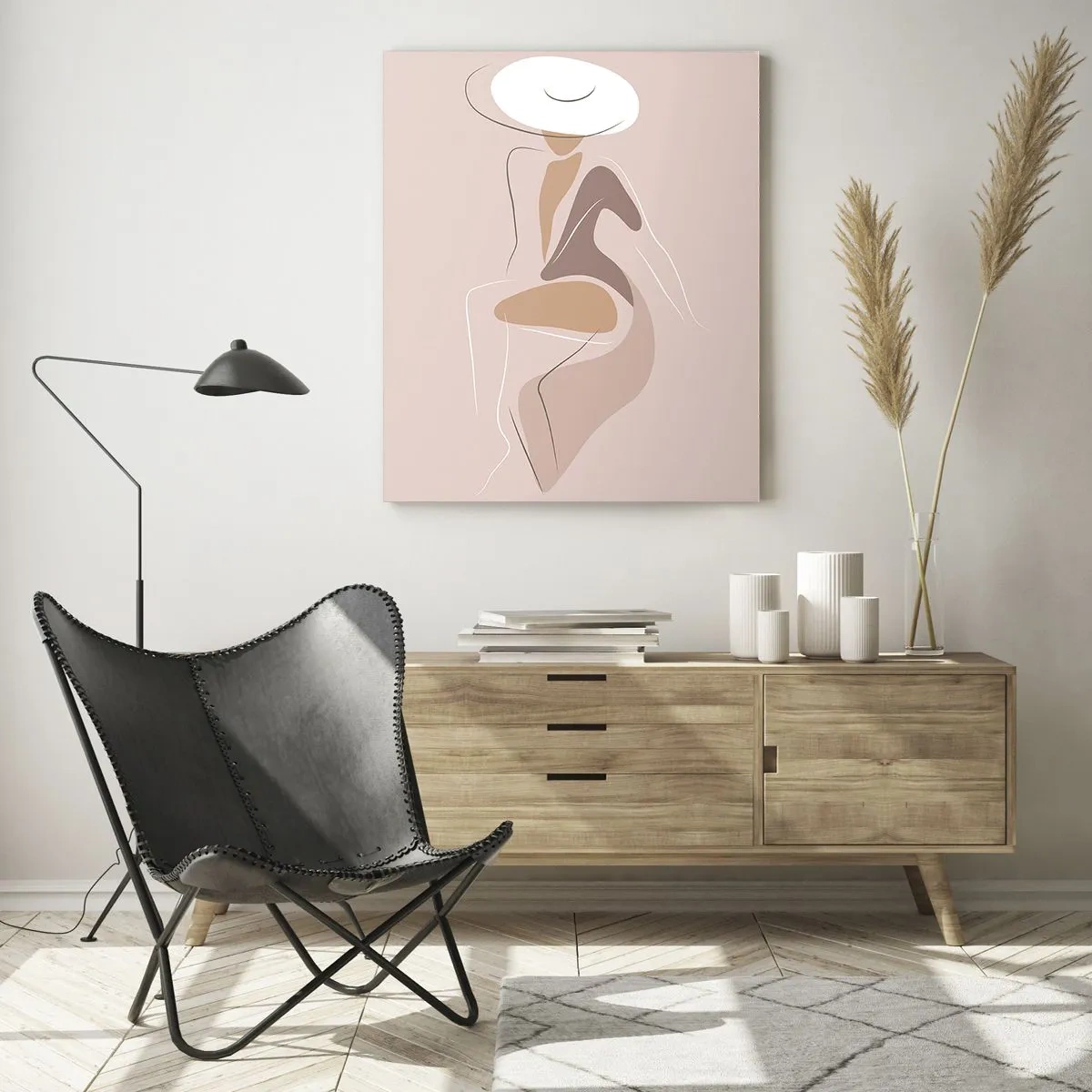 Schilderen op glas - Een dame zijn - 50x70 cm