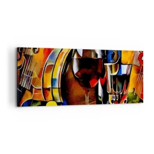 Schilderen op canvas - En de wereld krijgt kleuren - 100x40 cm