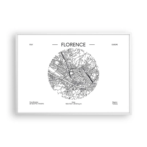 Poster in een witte lijst - Anatomie van Florencia - 100x70 cm