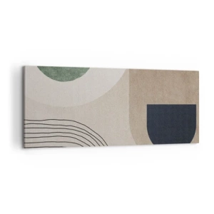 Schilderen op canvas - De zachtheid van het ovaal - 100x40 cm