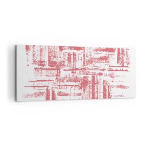 Schilderen op canvas - De rode stad - 120x50 cm