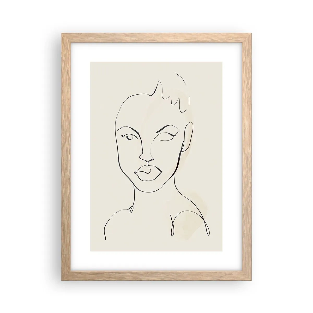 Een poster in een licht eiken lijst - Een overzicht van sensualiteit - 30x40 cm