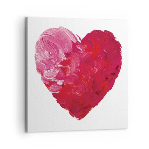 Schilderen op canvas - Alles wat je nodig hebt is liefde - 50x50 cm