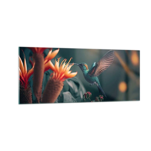Schilderen op glas - een werkelijk kleurrijk leven - 100x40 cm
