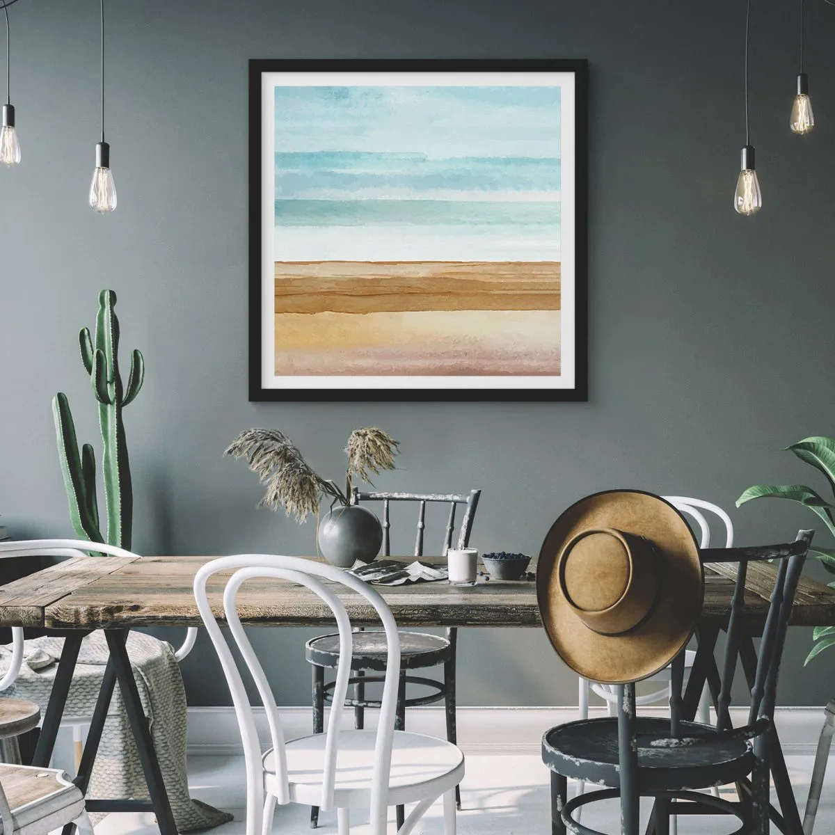 Poster in een zwarte lijst - Troost - 40x40 cm