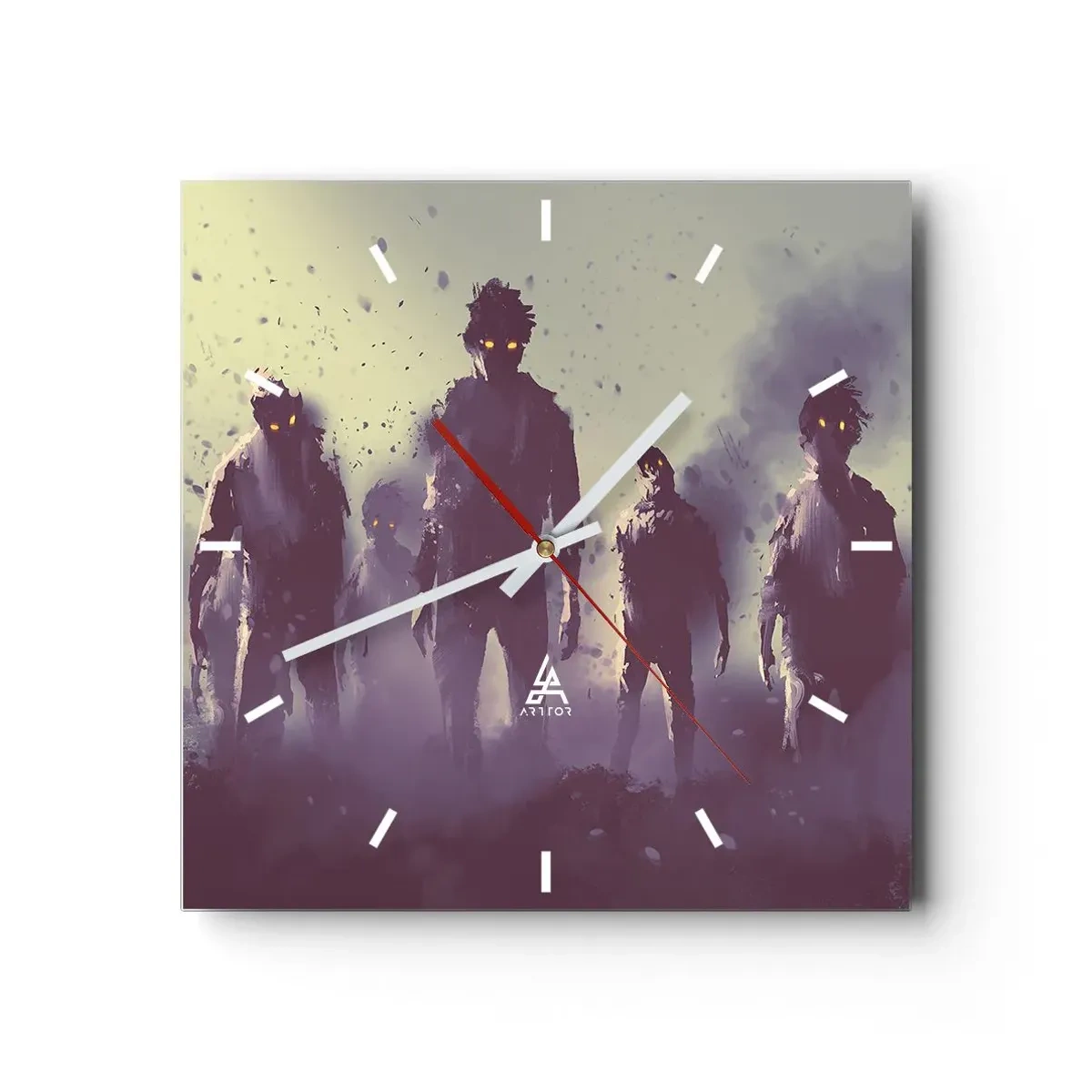 Wandklok - Klok - Wees voorzichtig! Ze komen er aan - 40x40 cm