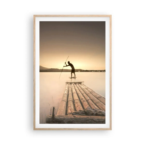 Een poster in een licht eiken lijst - Voor het slapen gaan - 61x91 cm