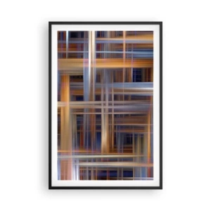 Poster in een zwarte lijst - Geweven van licht - 61x91 cm