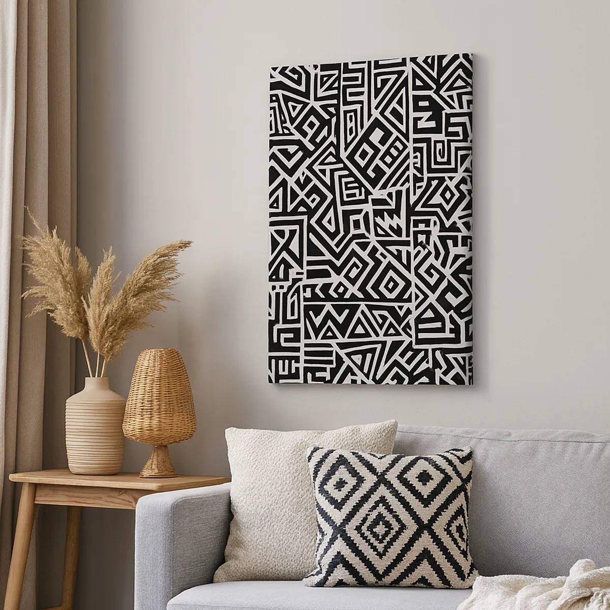 Schilderen op canvas - Pre-Columbiaanse compositie - 50x70 cm