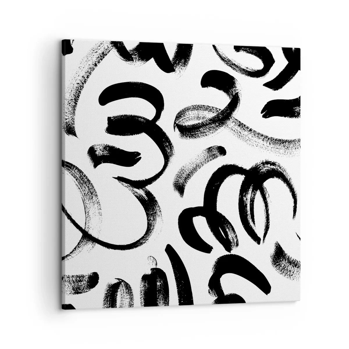 Schilderen op canvas - Zwart op wit - 50x50 cm