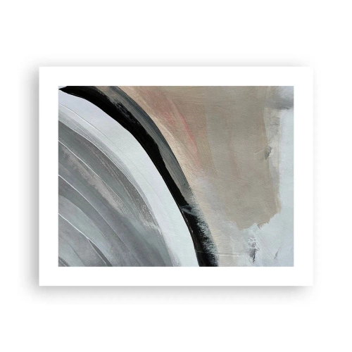 Poster - Compositie: boog van zwart en grijs - 50x40 cm