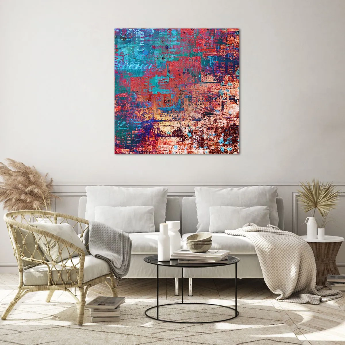 Schilderen op glas - Geheugen en vergetelheid - 60x60 cm