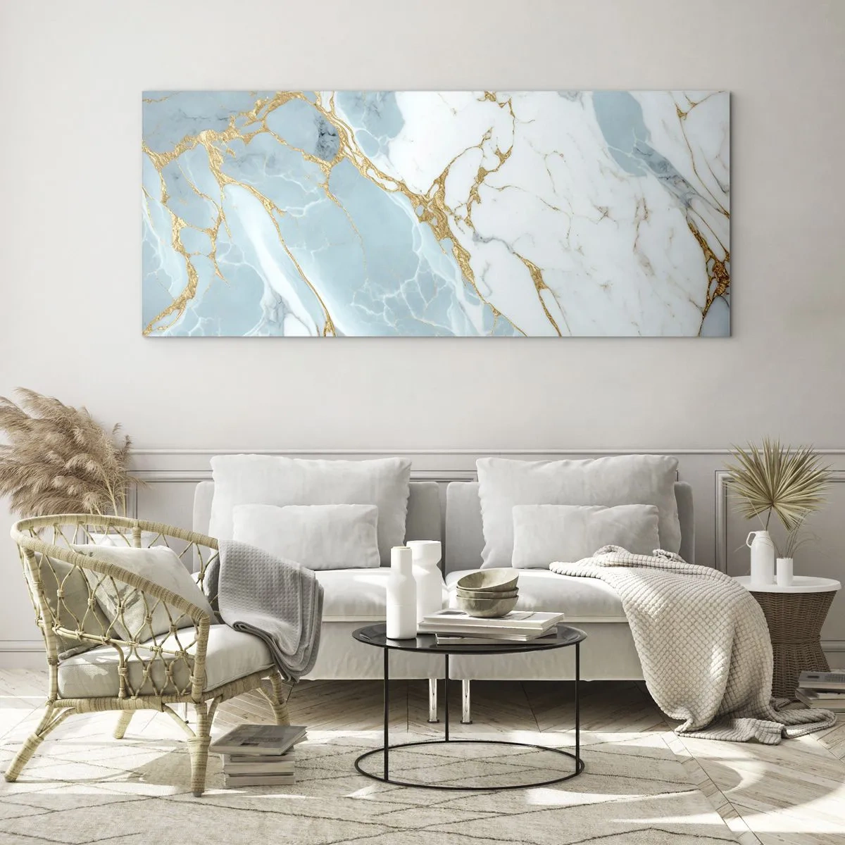 Schilderen op glas - Rijkdom van steen - 160x50 cm