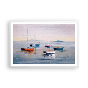 Poster in een witte lijst - Een welverdiende rust - 91x61 cm