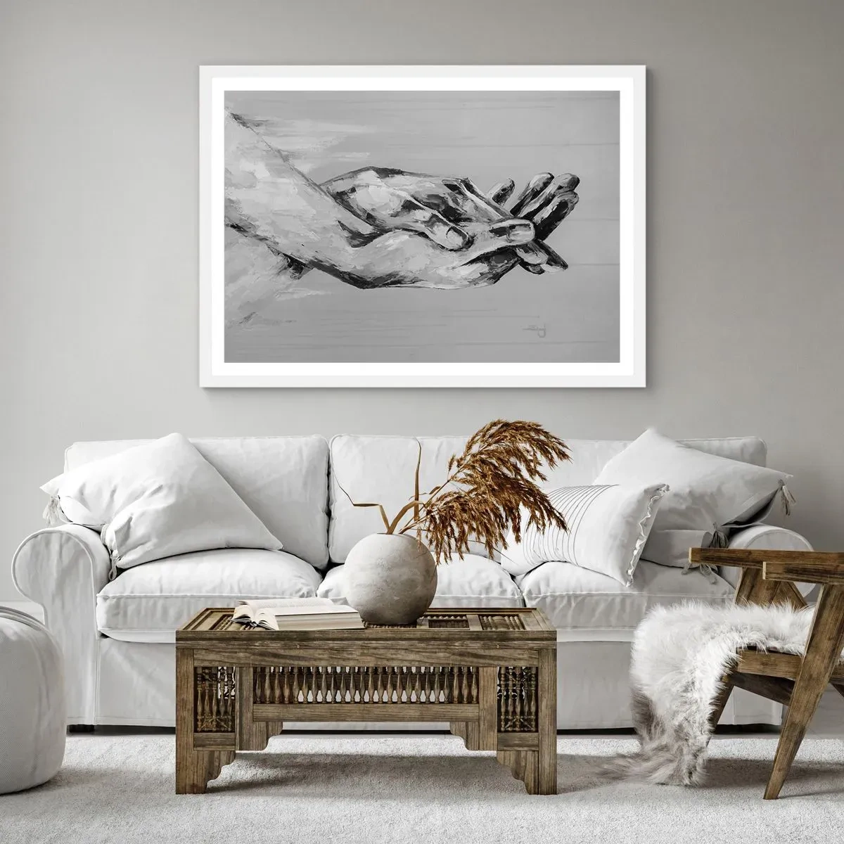 Poster in een witte lijst - Begin… - 50x40 cm