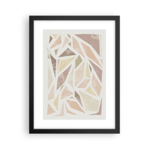 Poster in een zwarte lijst - Gebrandschilderd glas compositie - 30x40 cm