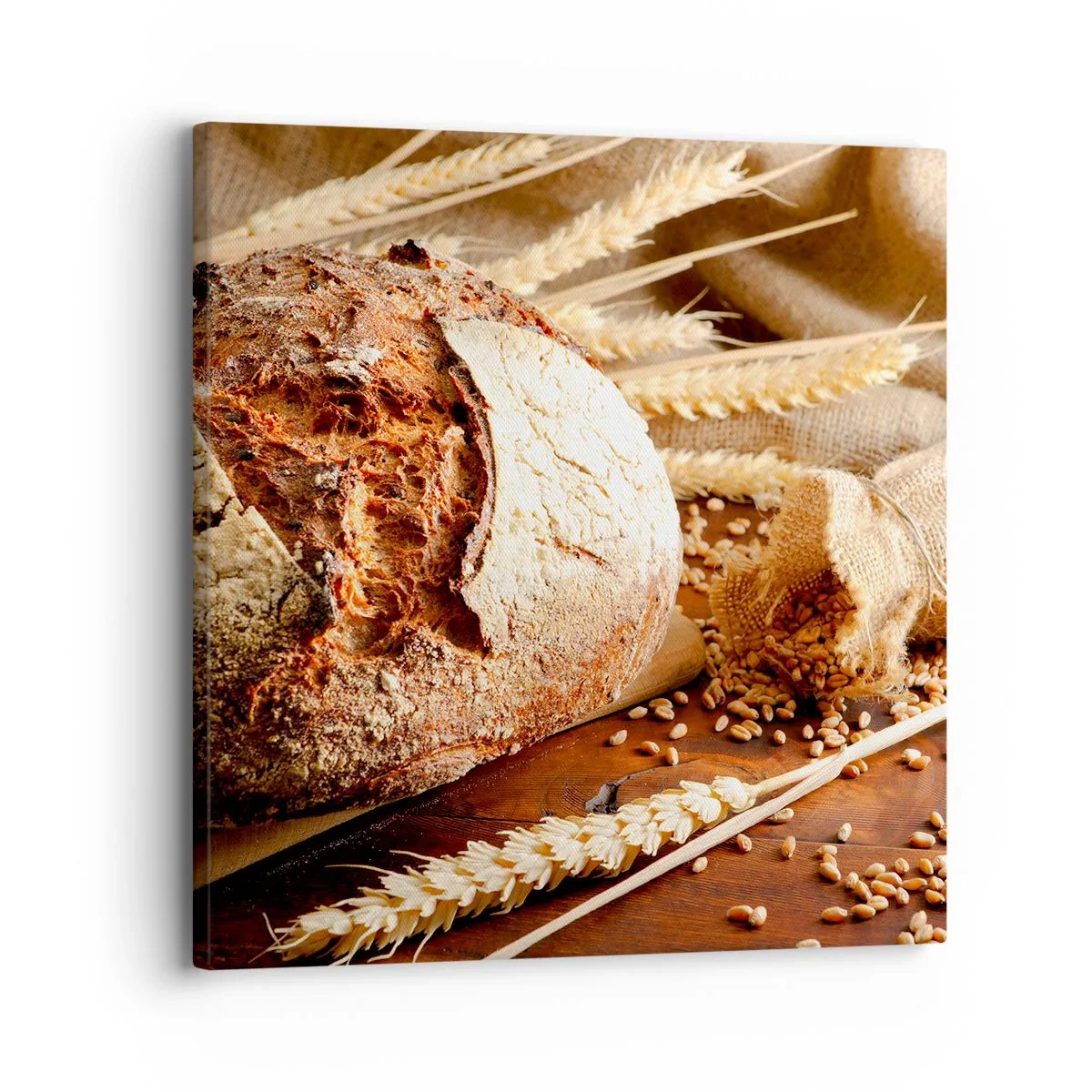 Schilderen op canvas - Smakelijk, geurig, knapperig - 30x30 cm