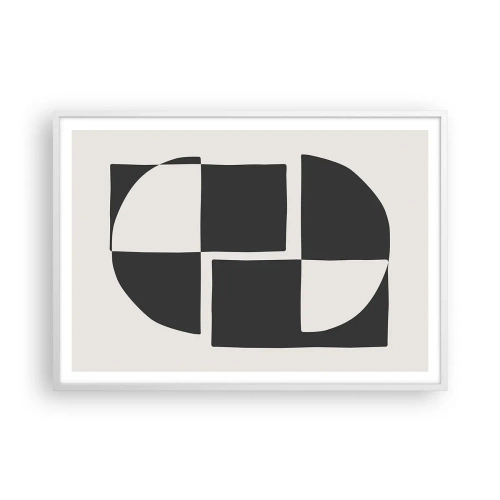 Poster in een witte lijst - Antithese - synthese - 100x70 cm