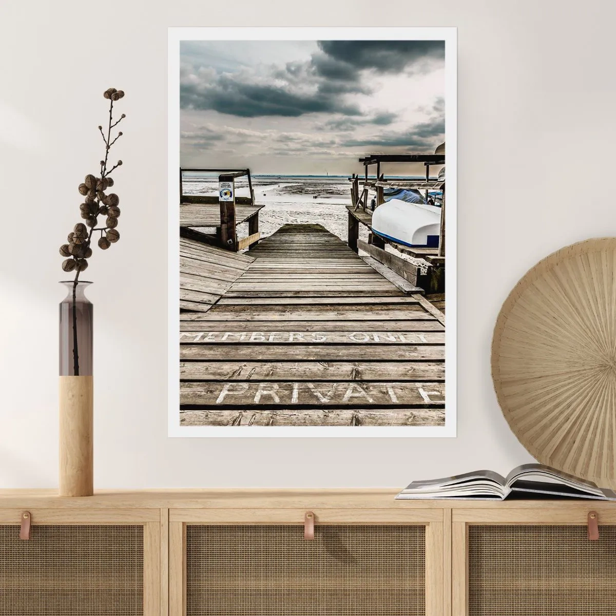 Poster - Middernacht strand - 70x100 cm