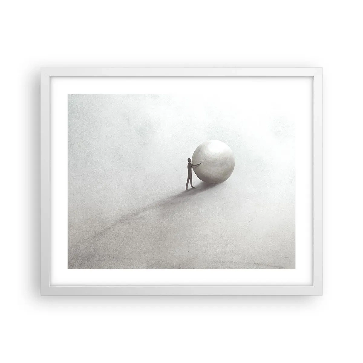 Poster in een witte lijst - Het spel van het leven - 50x40 cm