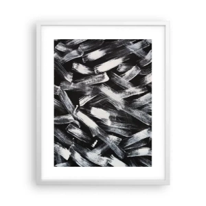 Poster in een witte lijst - Abstractie in de industriële spirit - 40x50 cm
