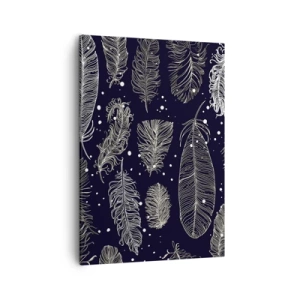 Schilderen op canvas - Gevederde kant - 50x70 cm