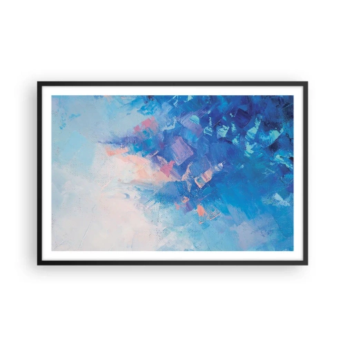 Poster in een zwarte lijst - Winter abstractie - 91x61 cm