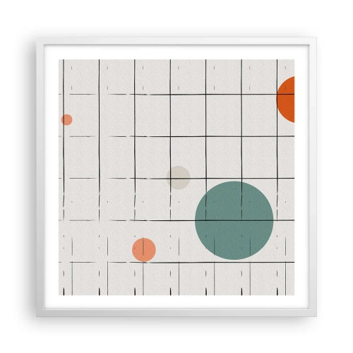 Poster in een witte lijst - Gevangen. Wij of zij? - 60x60 cm