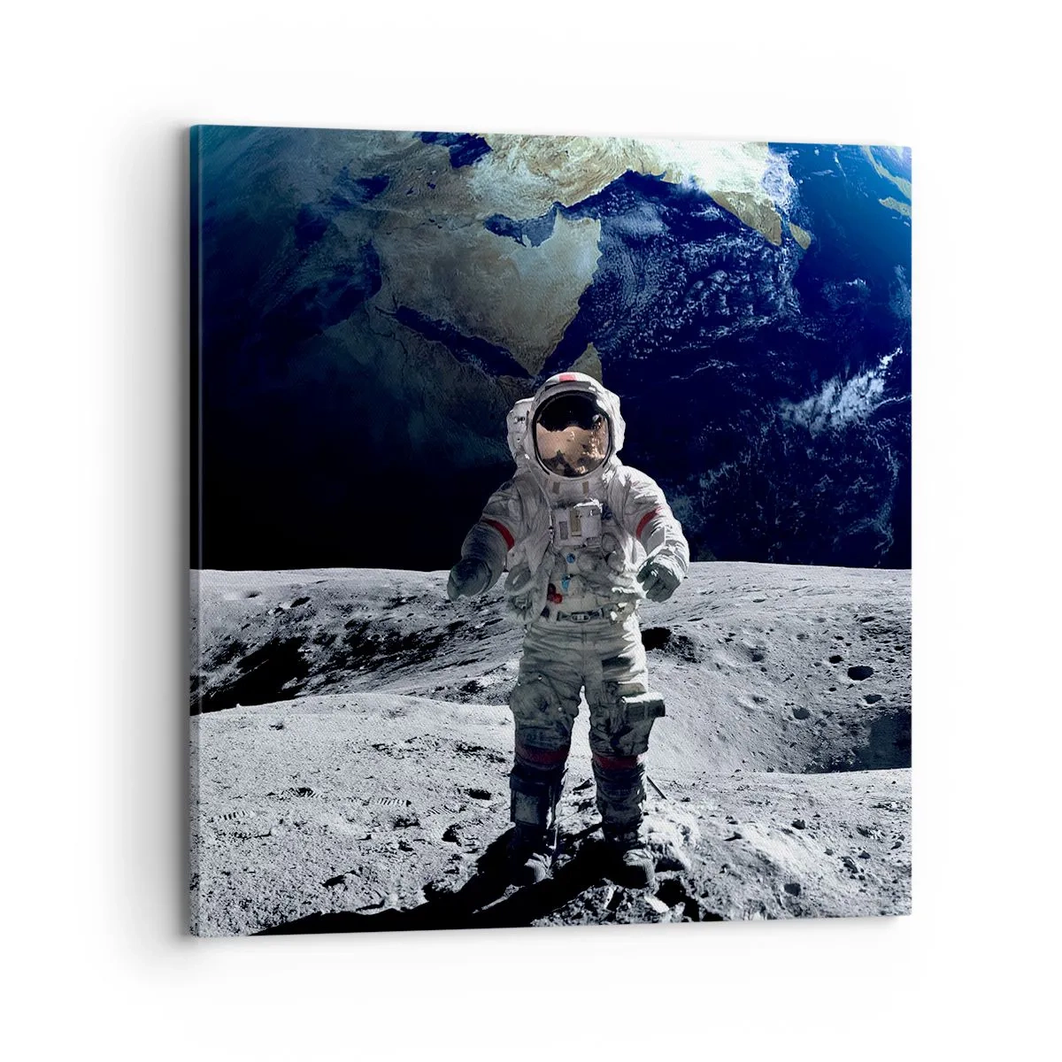 Schilderen op canvas - Groetjes van de maan - 70x70 cm