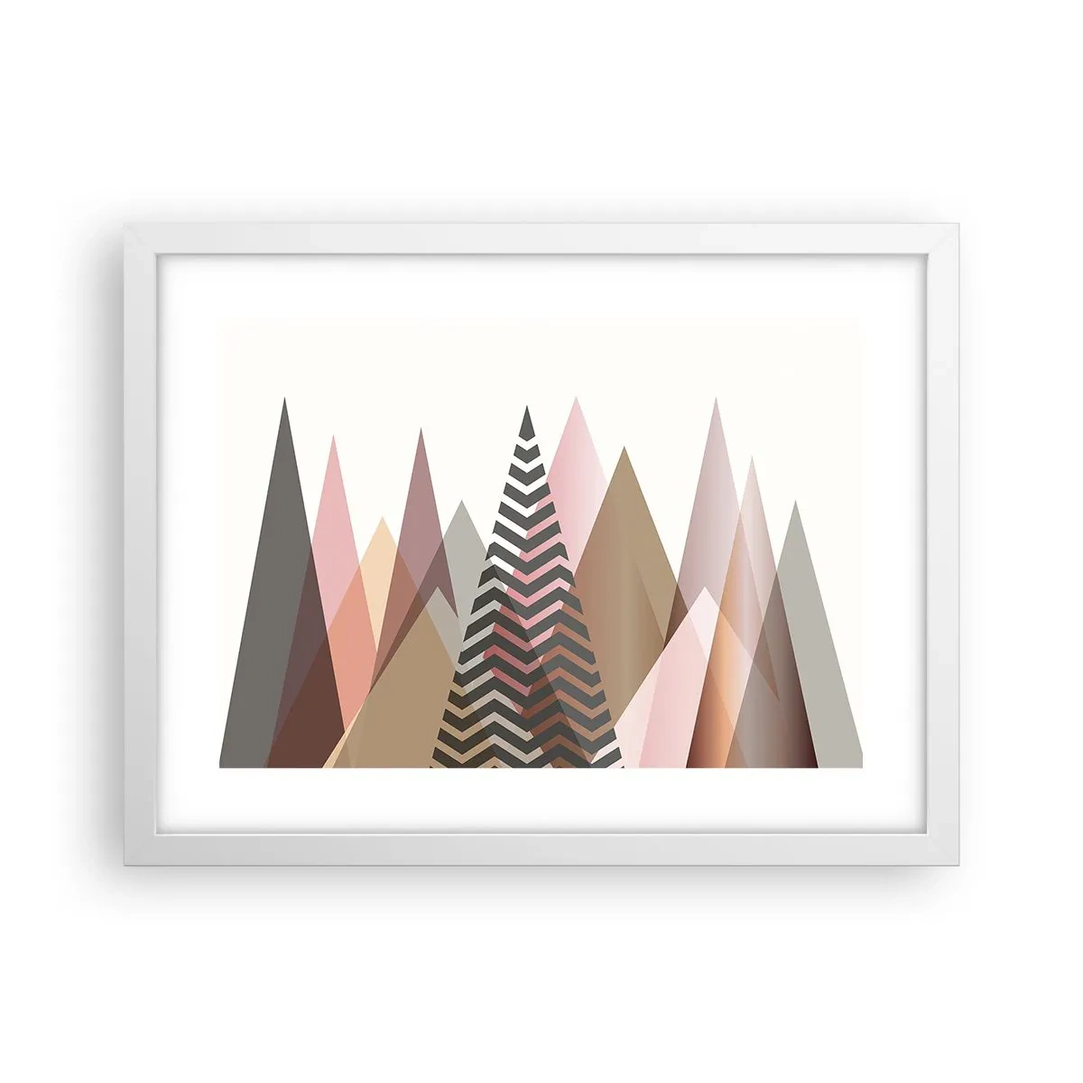 Poster in een witte lijst - Piramidaal uitzicht - 40x30 cm