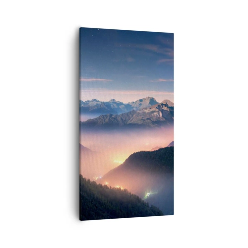 Schilderen op canvas - Licht in de dalen - 55x100 cm
