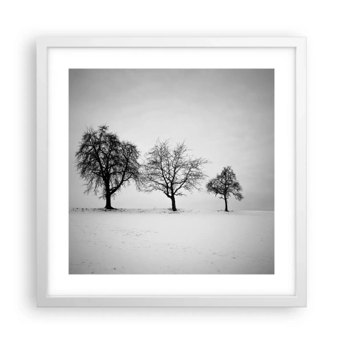 Poster in een witte lijst - Waar dromen ze over? - 40x40 cm
