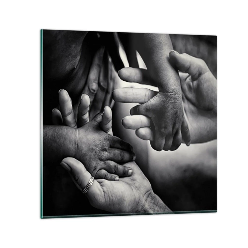 Schilderen op glas - Om mens te zijn - 70x70 cm