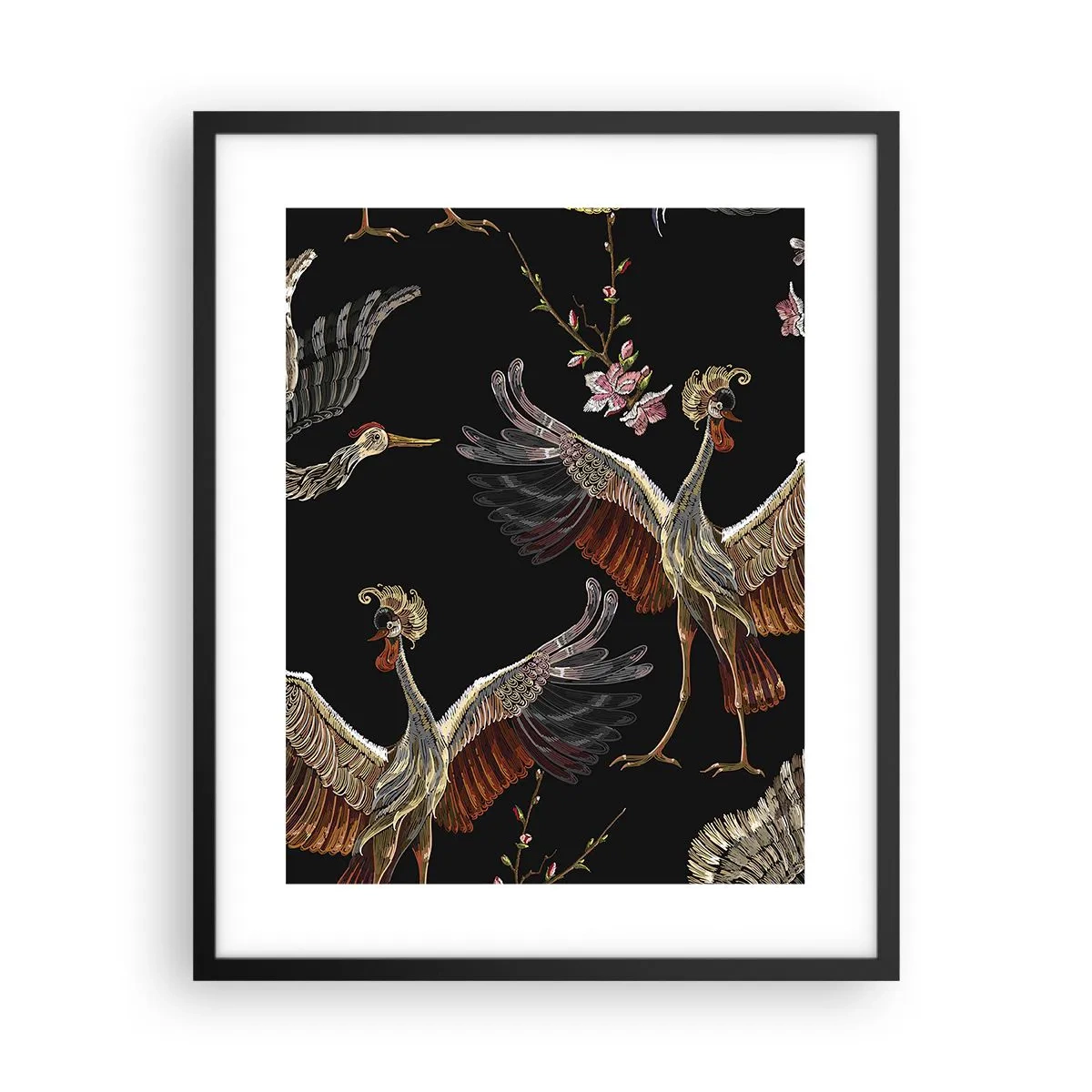 Poster in een zwarte lijst - Een sprookjesvogel - 40x50 cm