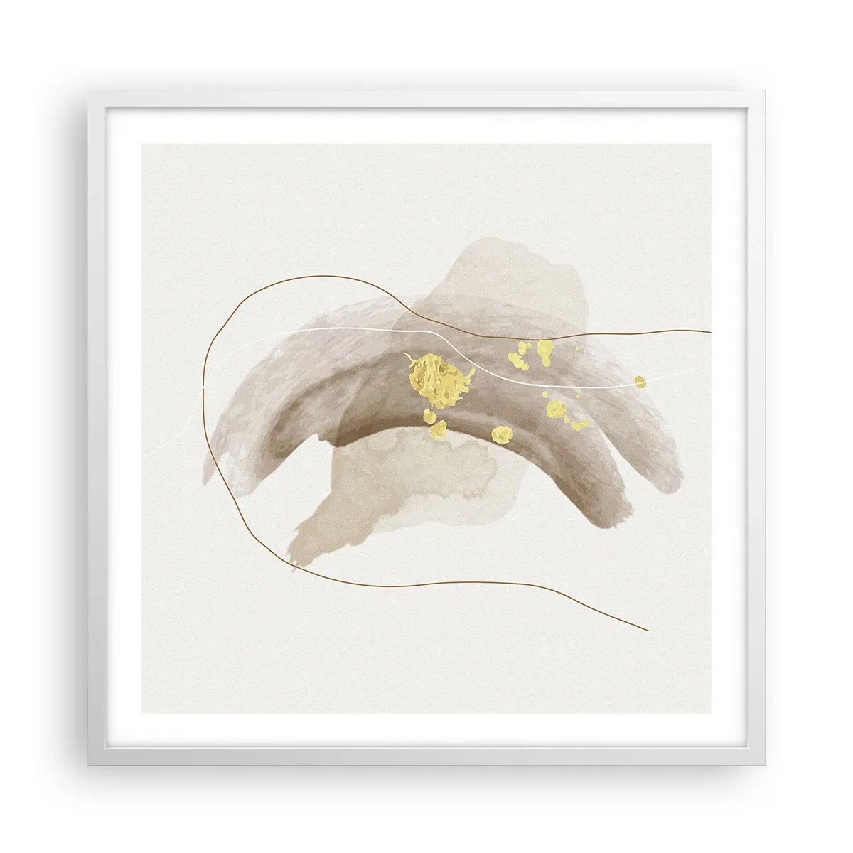 Poster in een witte lijst - Ontmoet in de ruimte - 60x60 cm