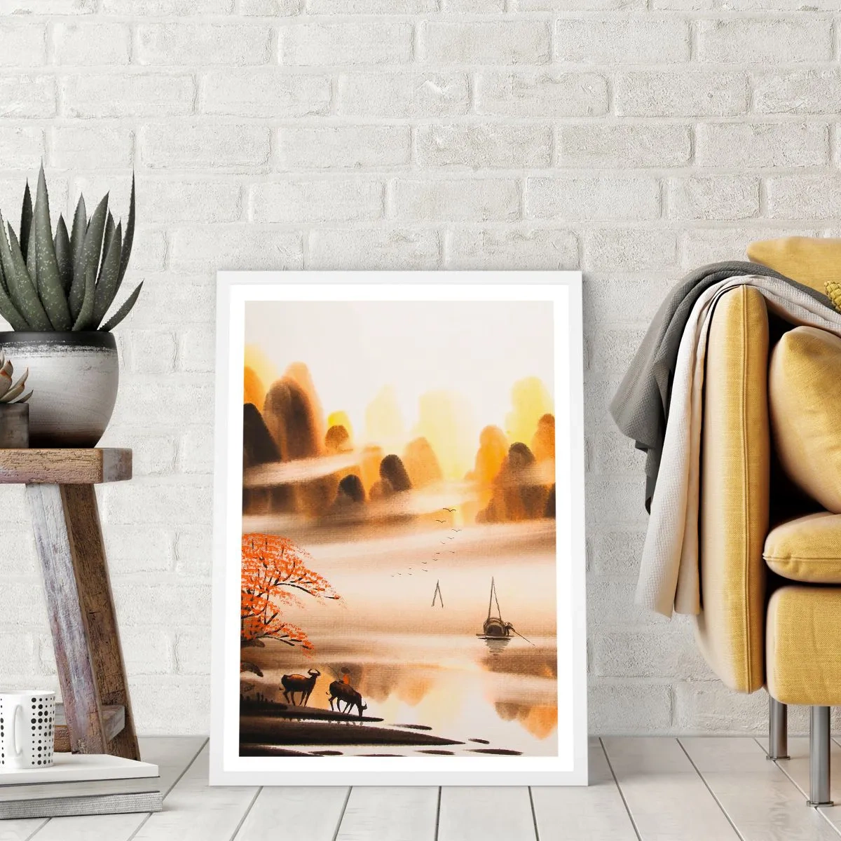 Poster in een witte lijst - Verder dan het Verre Oosten - 61x91 cm