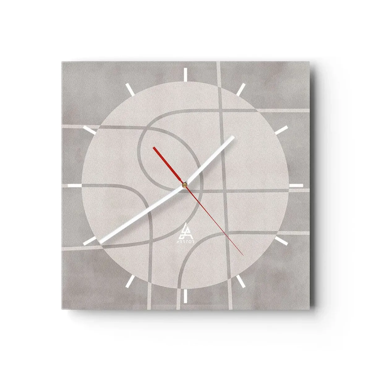 Wandklok - Klok - Rond en rechtdoor - 30x30 cm