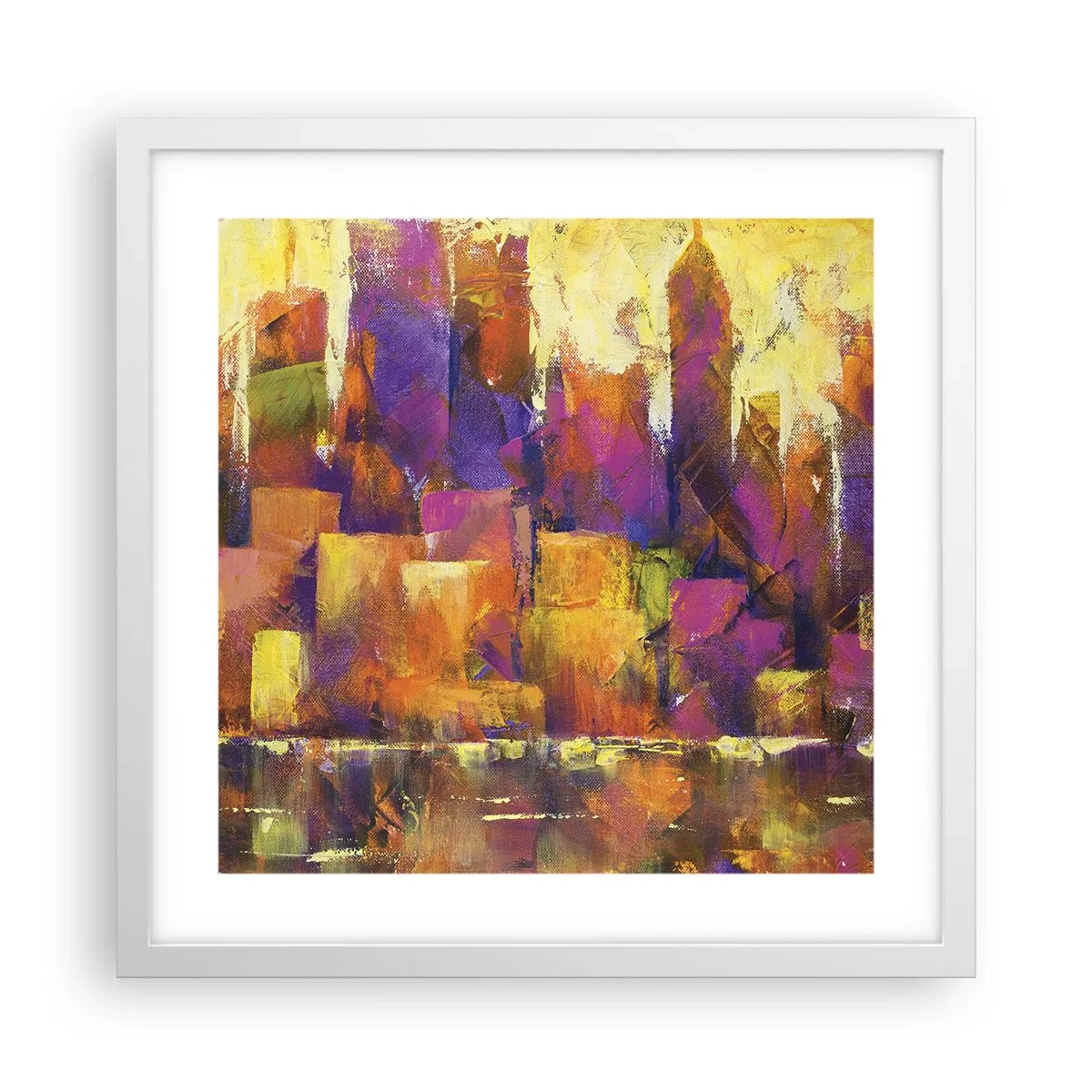 Poster in een witte lijst - Metropolitan compositie - 40x40 cm