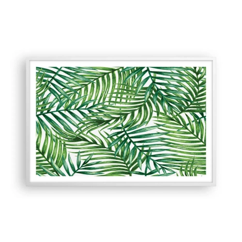 Poster in een witte lijst - Onder de groene luifel - 91x61 cm