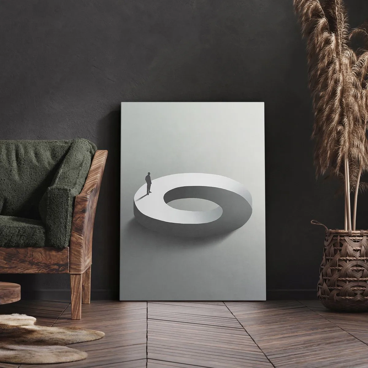 Schilderen op canvas - En wees hier slim - 45x80 cm