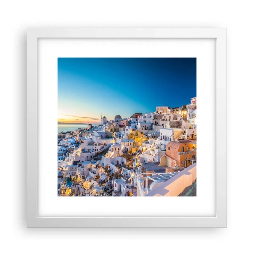 Poster in een witte lijst - De essentie van Grieksheid - 30x30 cm