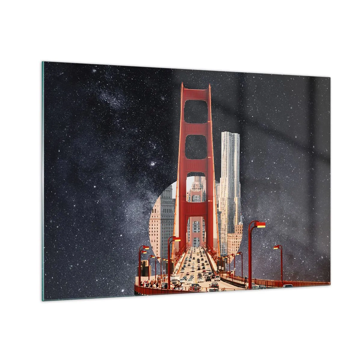 Schilderen op glas - Altijd in het centrum - 100x70 cm