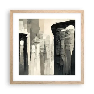 Een poster in een licht eiken lijst - De majesteit van de oudheid - 40x40 cm